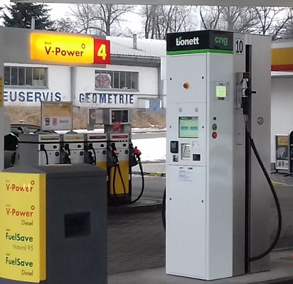 Bonett Gas - spotřeba CNG detail