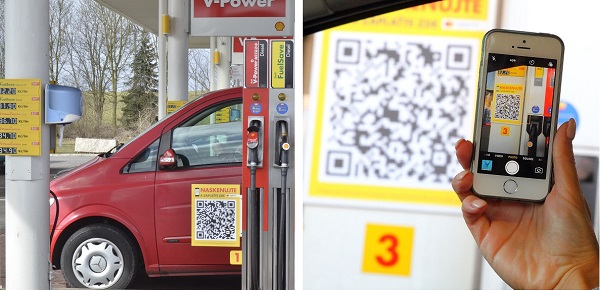 QR kód z auta
