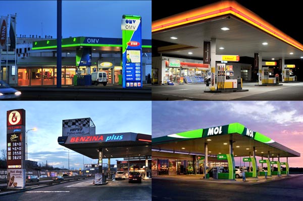 ČS Shell, OMV, MOL a Benzina